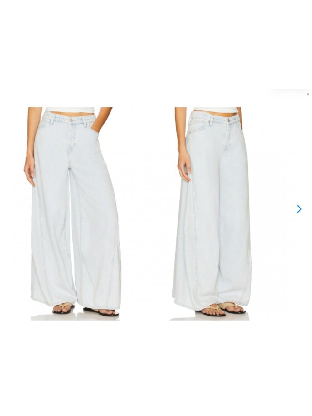 Free People Westward Denim Jean Light Wash Blue Size 28 Baggy NEW